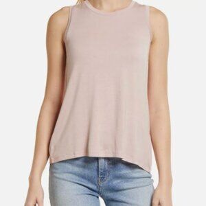 Halogen Dusty Rose Pink Lightweight Keyhole Tank Top - M